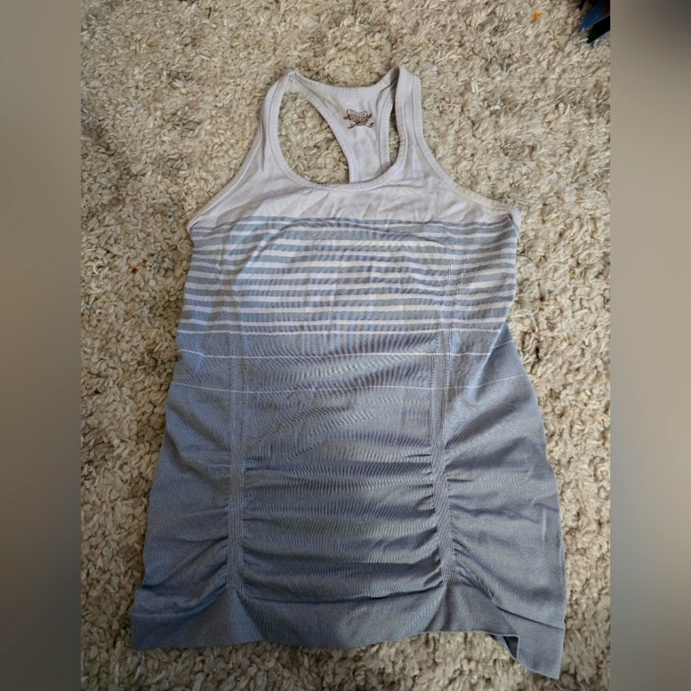 Athleta Tank, XS, Grey/White